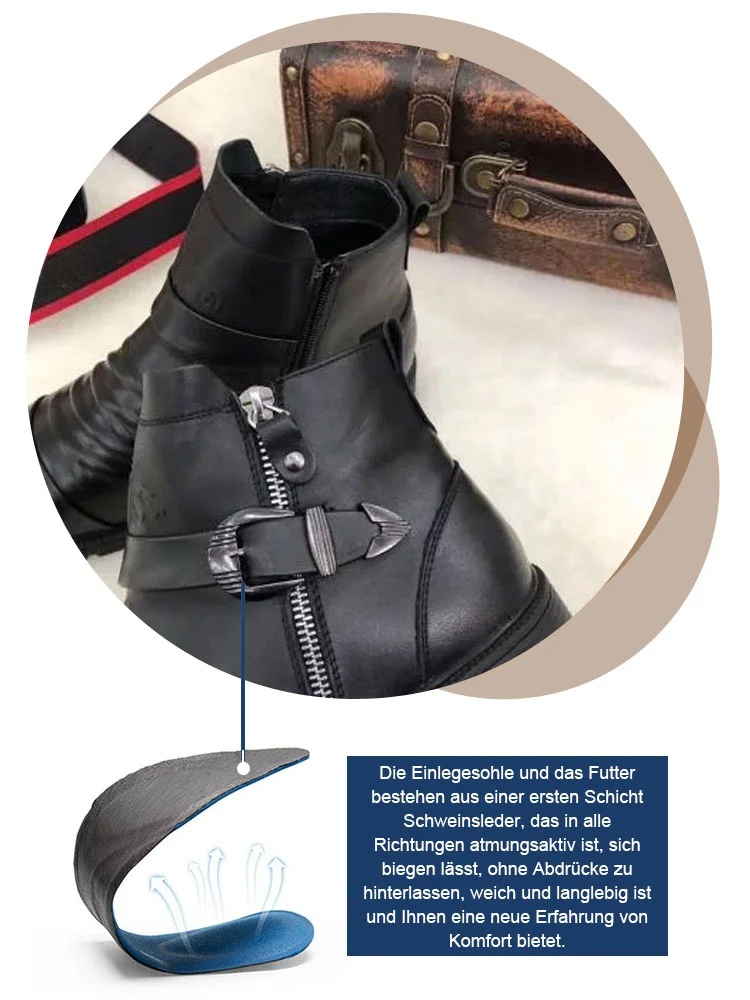 【Heute 80% Rabatt】Spanische importierte Rindsleder-Martinsstiefel 🥾