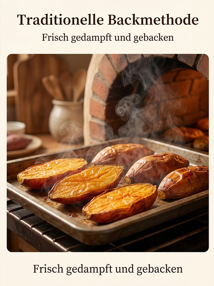 【Frisch gedämpft und gebacken】Zuckerfreie gedämpfte Süßkartoffelstreifen