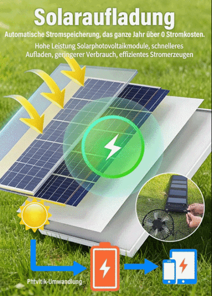 Faltbares Solarpanel – Überall Strom, wo die Sonne scheint