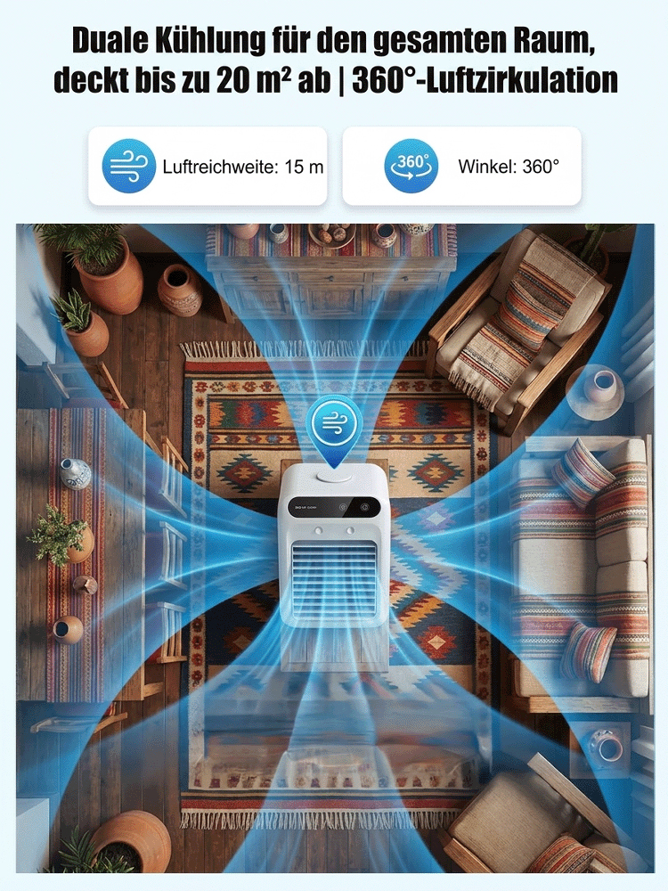  Tischklimaanlage mit Sprühnebelkühlung