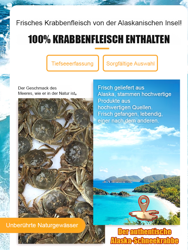 Weltbewegender Snack – keine Chips, keine Nüsse – ganze, knusprige kleine Krebse. Explosiver Geschmack.