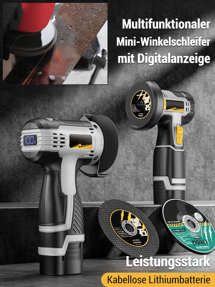 🔋Mini-Lithium-Akku-WinkelschleiferKompakt & leistungsstark für alle Arbeiten⚙️