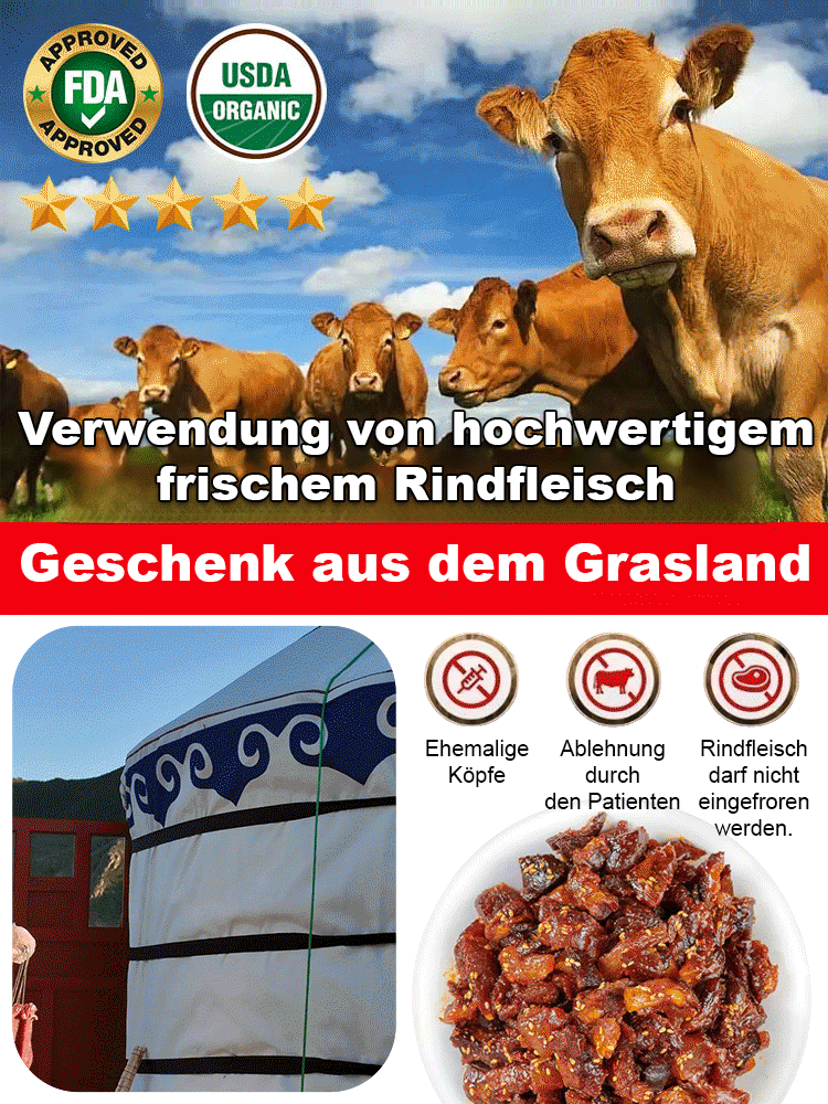 Angus-Fleisch Ausgangsmaterial – Windgetrocknete Rindfleischbande