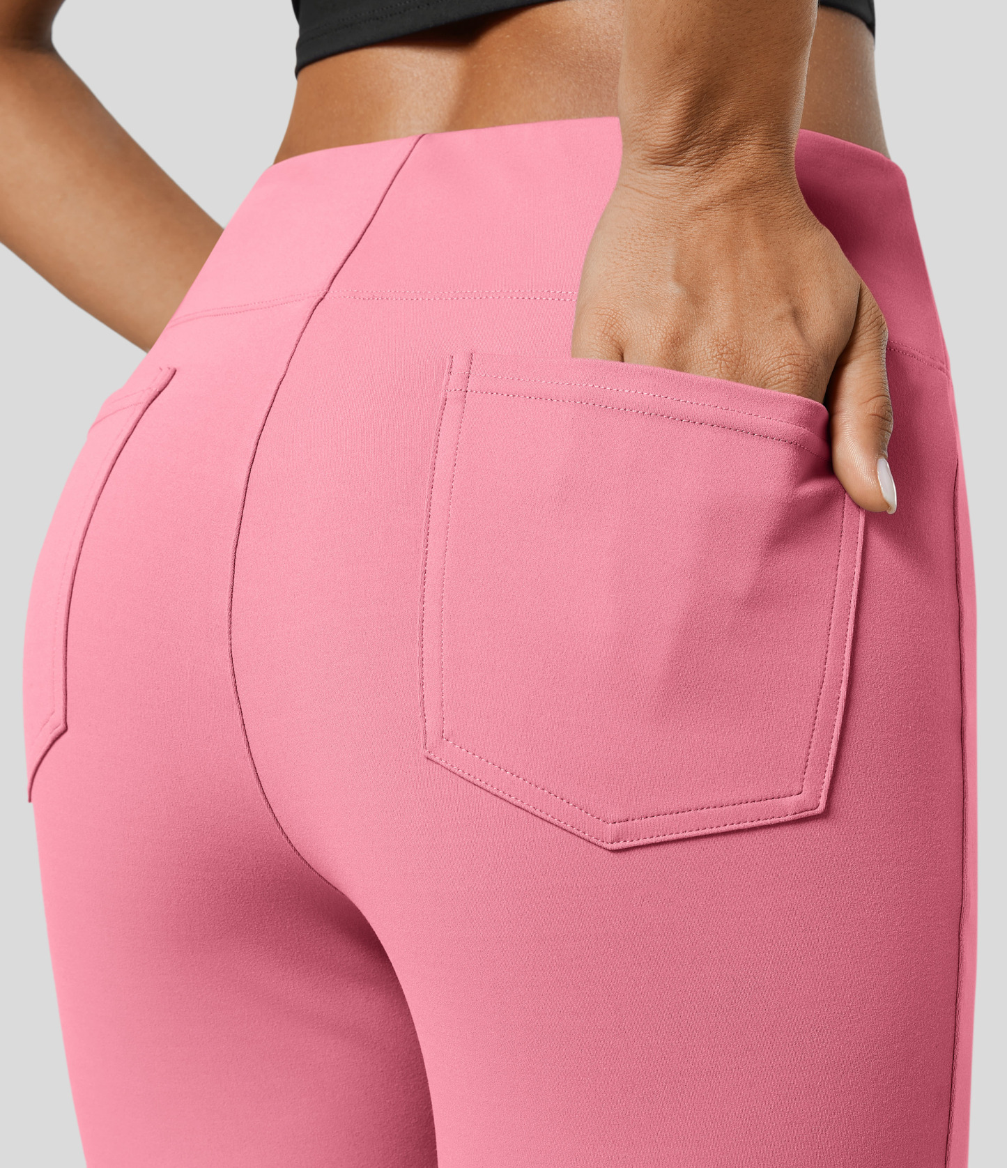 FlexHigh Waisted Back Side Pocket Slight Flare Work Pants