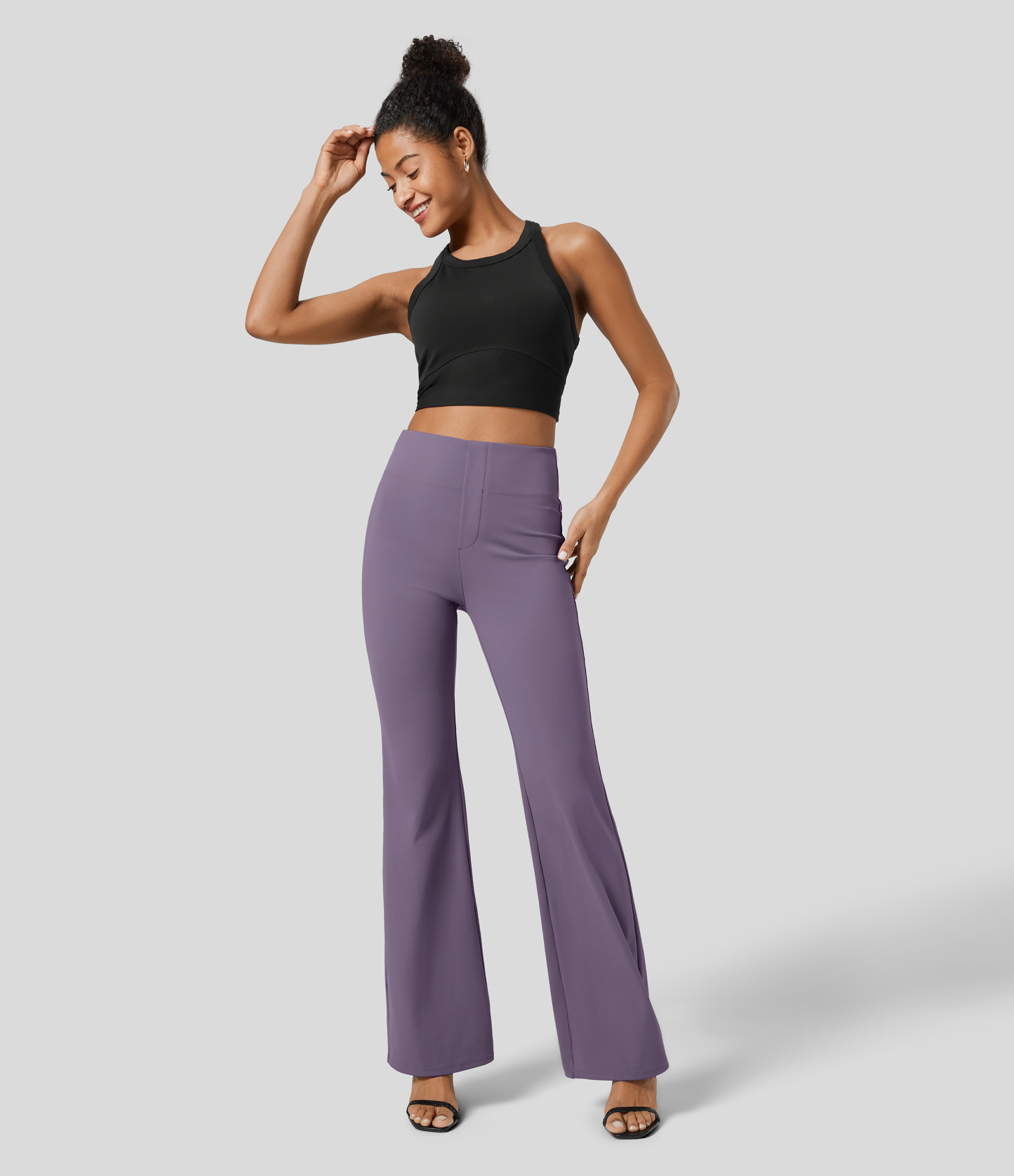 FlexHigh Waisted Back Side Pocket Slight Flare Work Pants