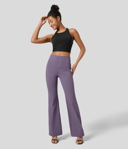 FlexHigh Waisted Back Side Pocket Slight Flare Work Pants