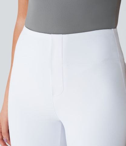 FlexHigh Waisted Back Side Pocket Slight Flare Work Pants