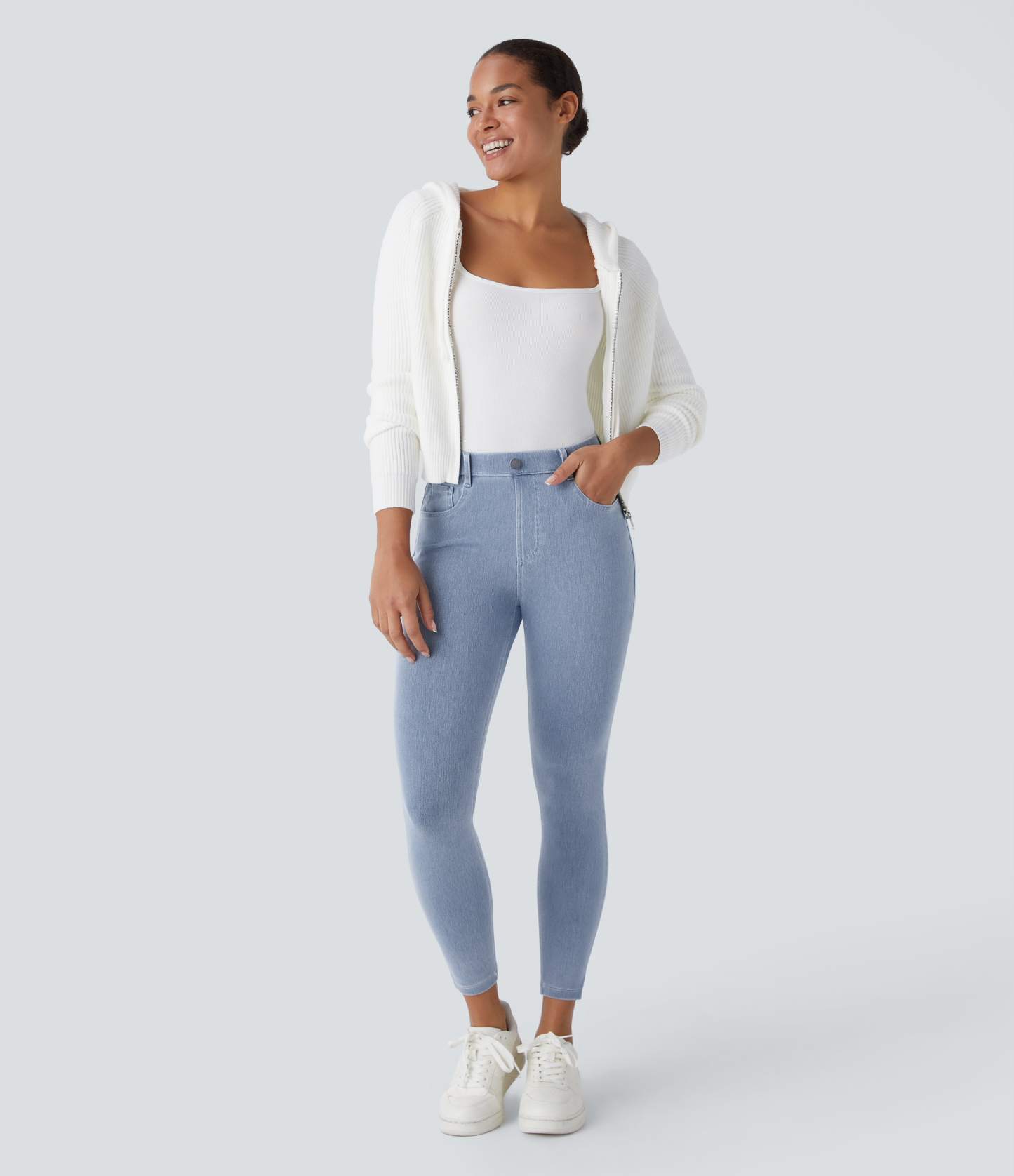 FlexHigh Waisted Pockets Denim Work Leggings