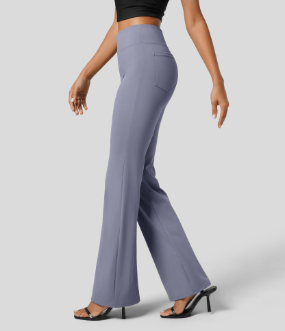 FlexHigh Waisted Back Side Pocket Slight Flare Work Pants