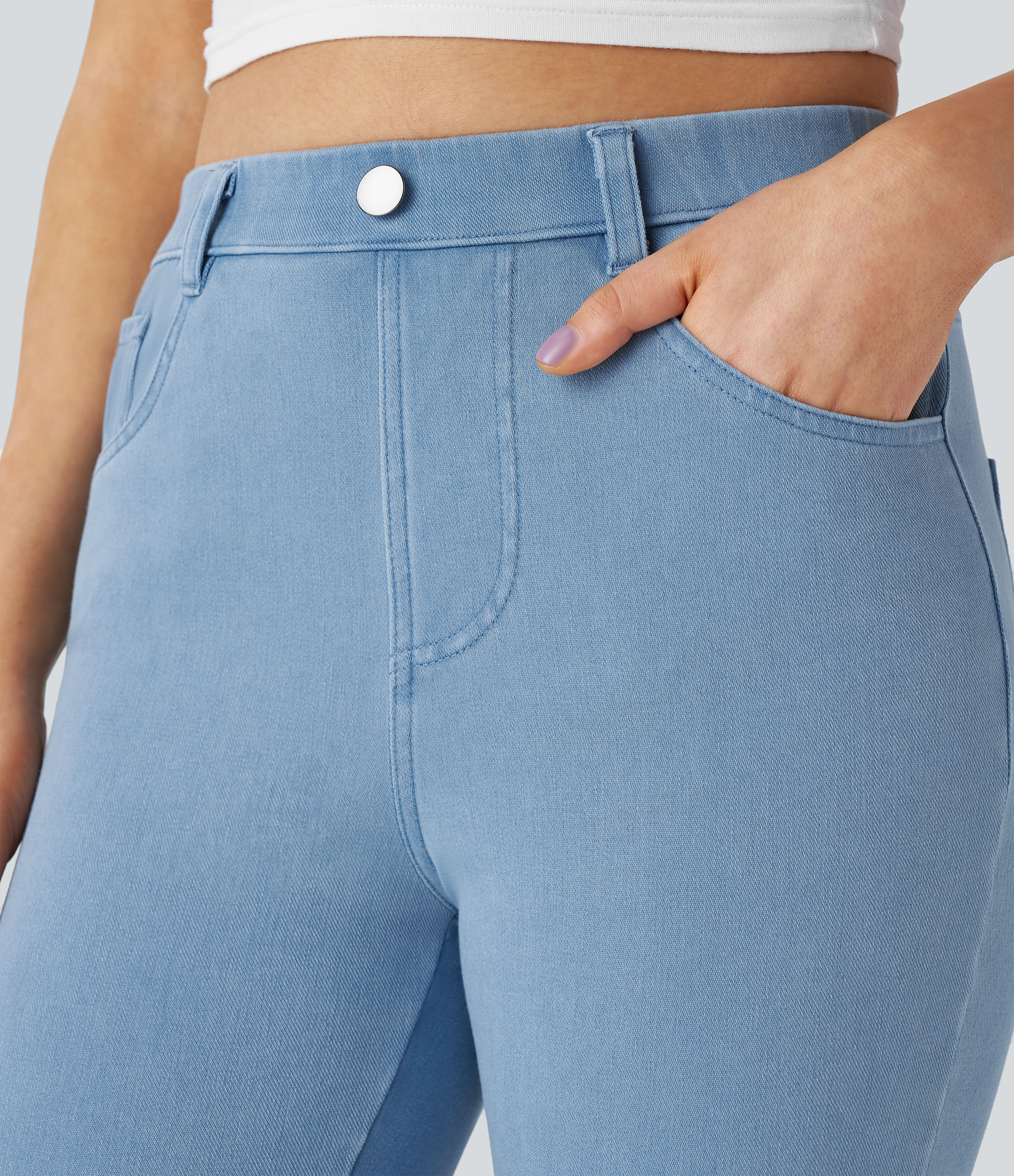 FlexHigh Waisted Pockets Denim Work Leggings