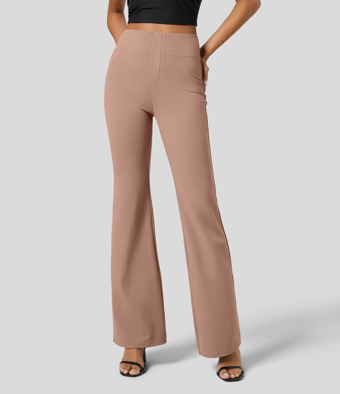 FlexHigh Waisted Back Side Pocket Slight Flare Work Pants