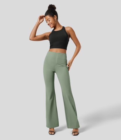 FlexHigh Waisted Back Side Pocket Slight Flare Work Pants