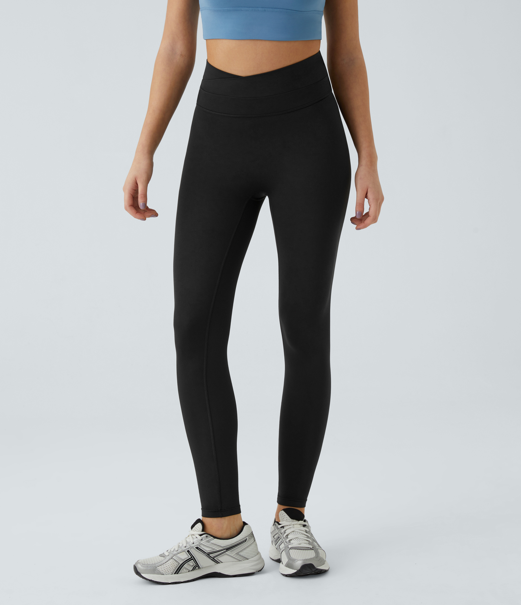 SoftlyZeroCrossover Color Block Leggings-UPF50+