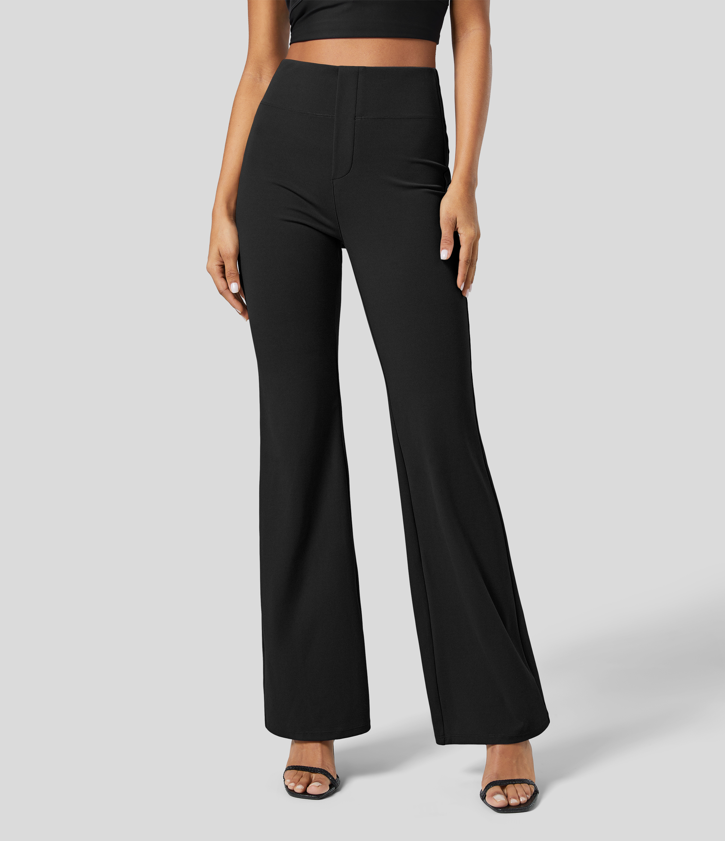 FlexHigh Waisted Back Side Pocket Slight Flare Work Pants
