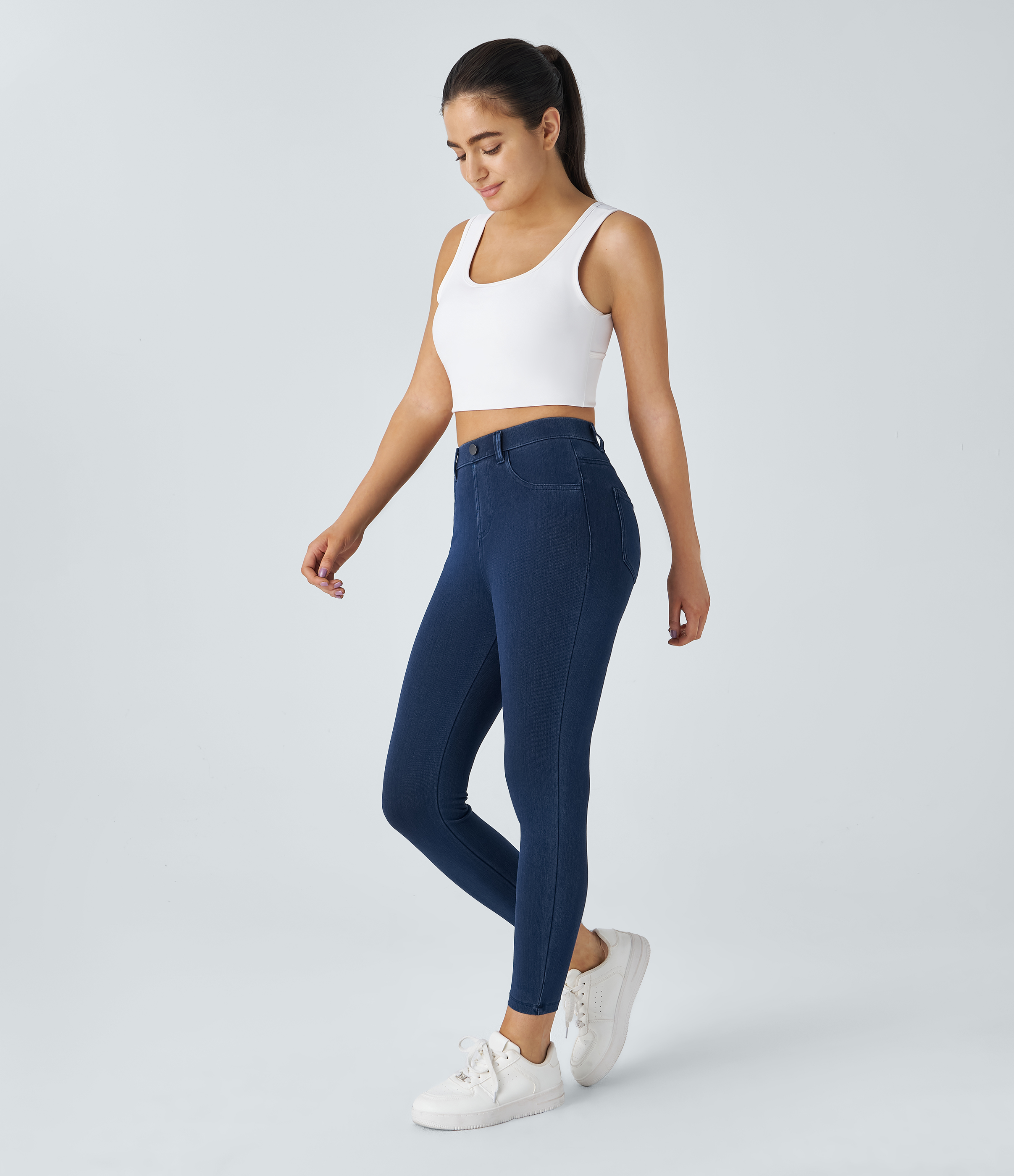 FlexHigh Waisted Pockets Denim Work Leggings