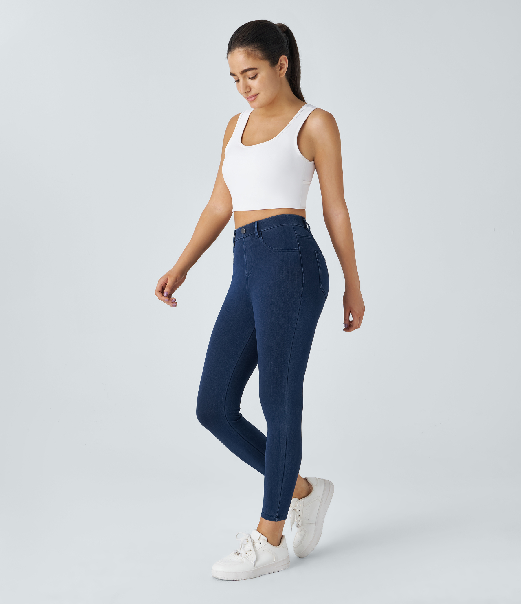 FlexHigh Waisted Pockets Denim Work Leggings