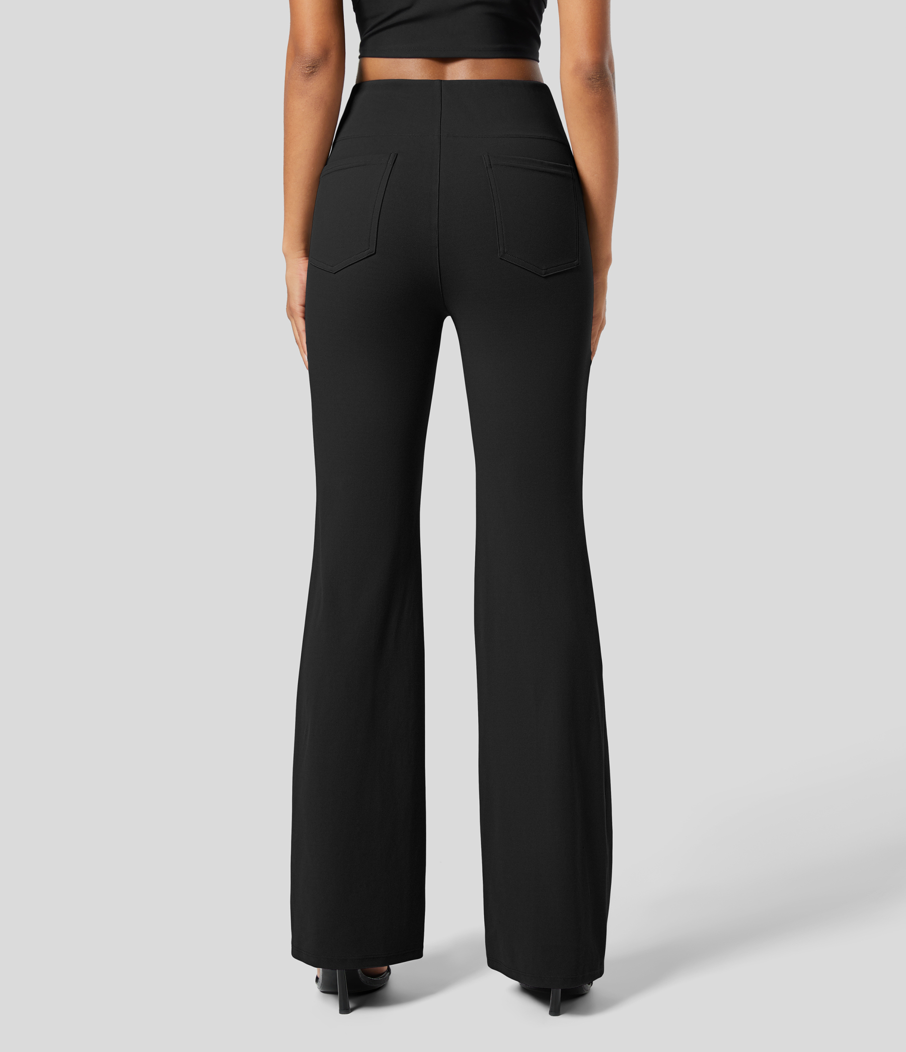 FlexHigh Waisted Back Side Pocket Slight Flare Work Pants