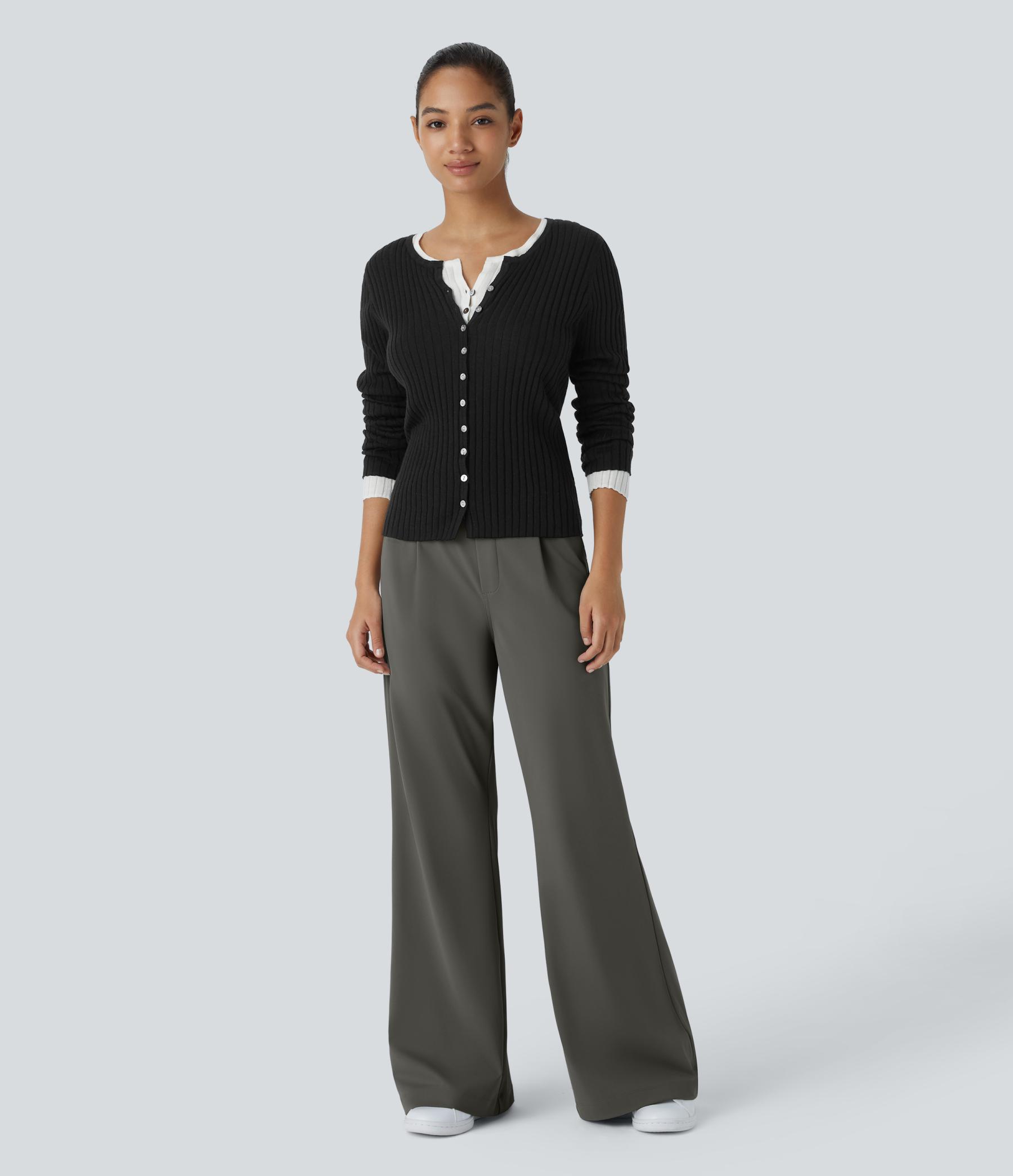 FlexHigh Waisted Pocket Work Flare Pants