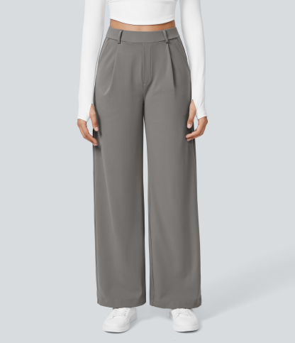 FlexHigh Waisted Pocket Straight Leg Work Pants