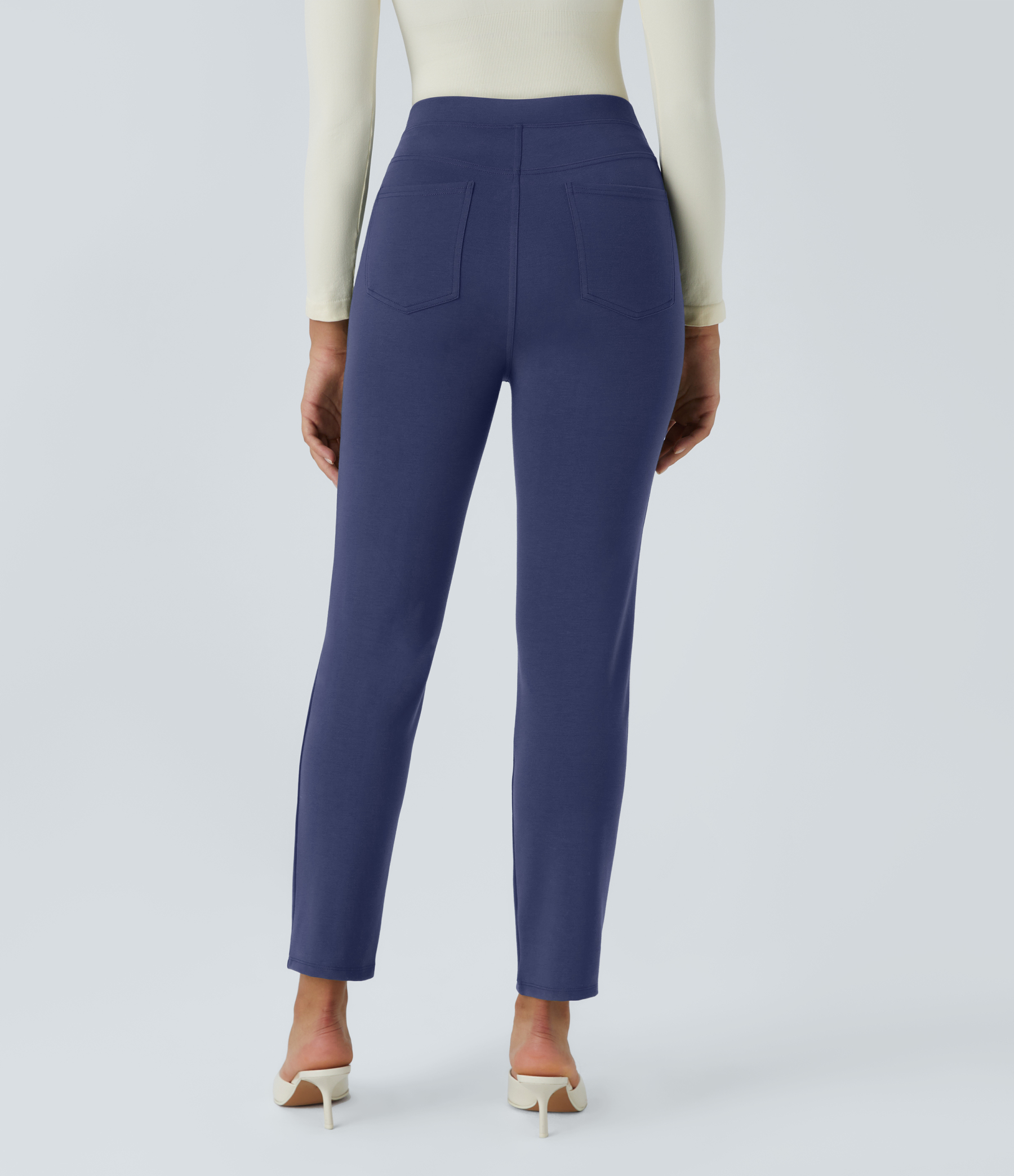 FlexHigh Waisted Pocket Slim Work Pants