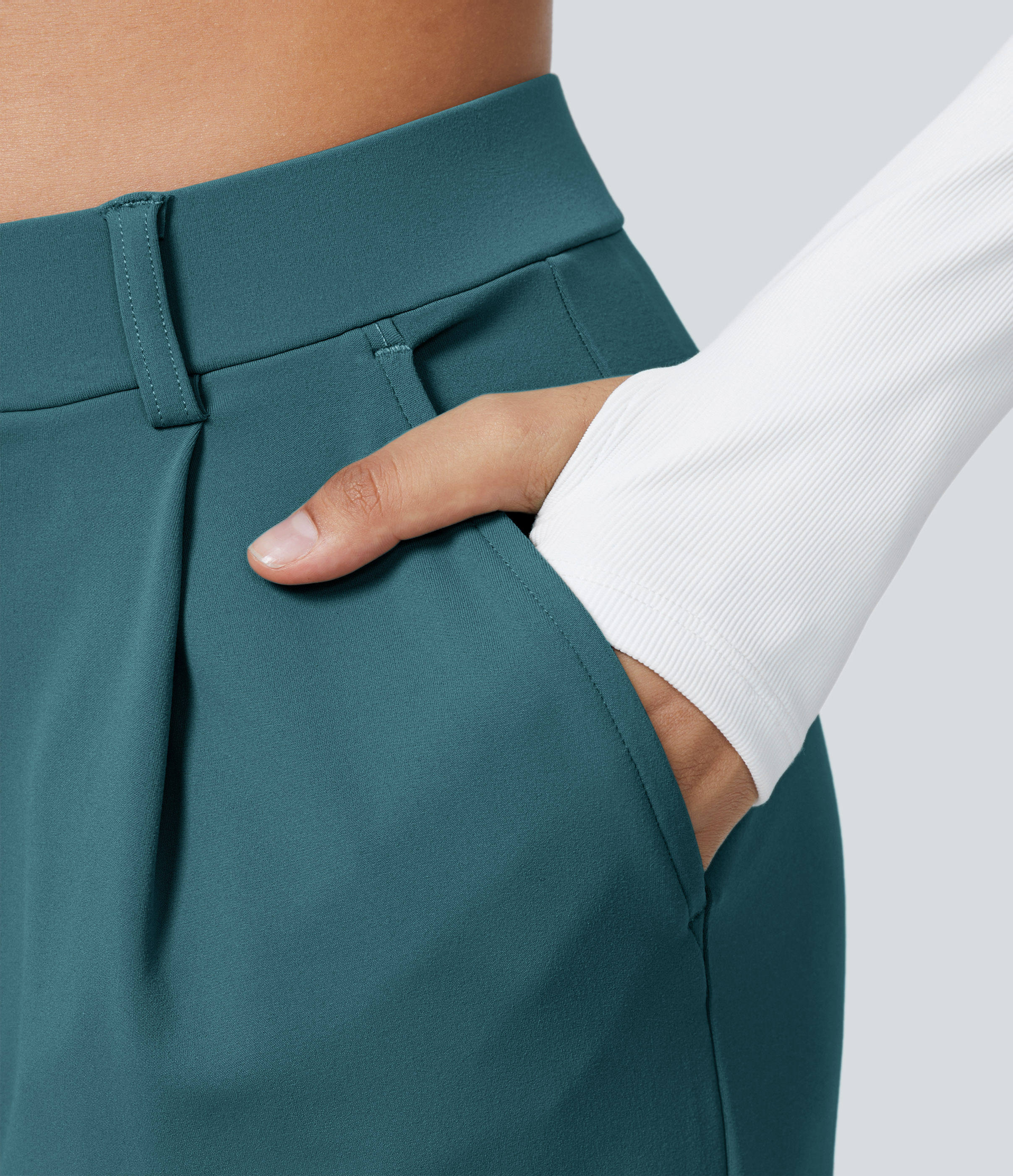 FlexHigh Waisted Pocket Straight Leg Work Pants