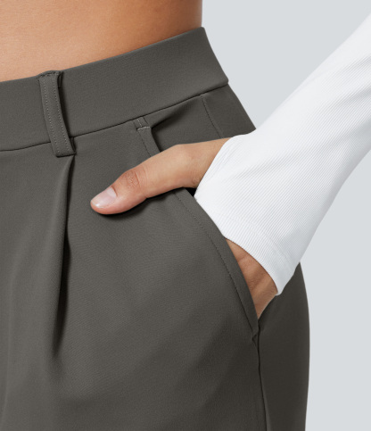 FlexHigh Waisted Pocket Straight Leg Work Pants