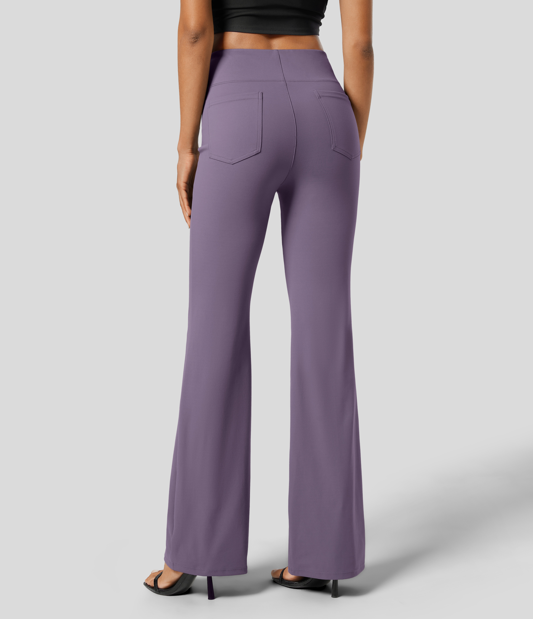 FlexHigh Waisted Back Side Pocket Slight Flare Work Pants
