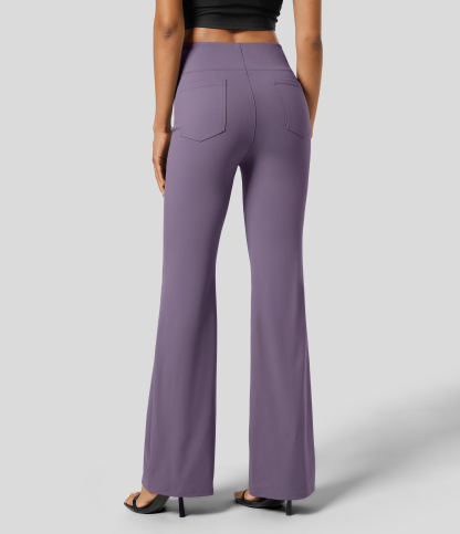 FlexHigh Waisted Back Side Pocket Slight Flare Work Pants