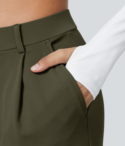 FlexHigh Waisted Pocket Straight Leg Work Pants