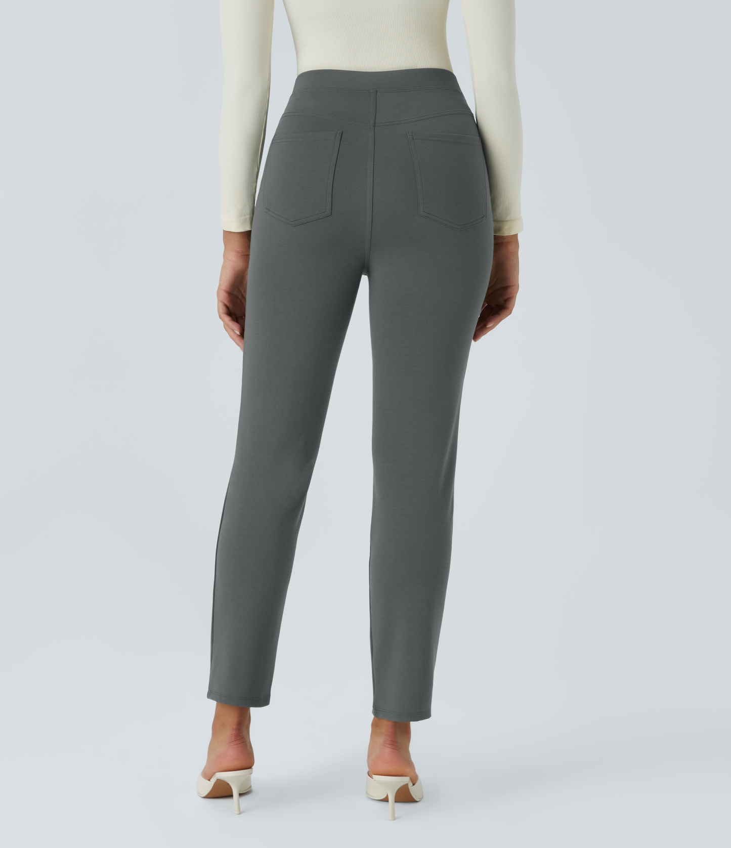 FlexHigh Waisted Pocket Slim Work Pants