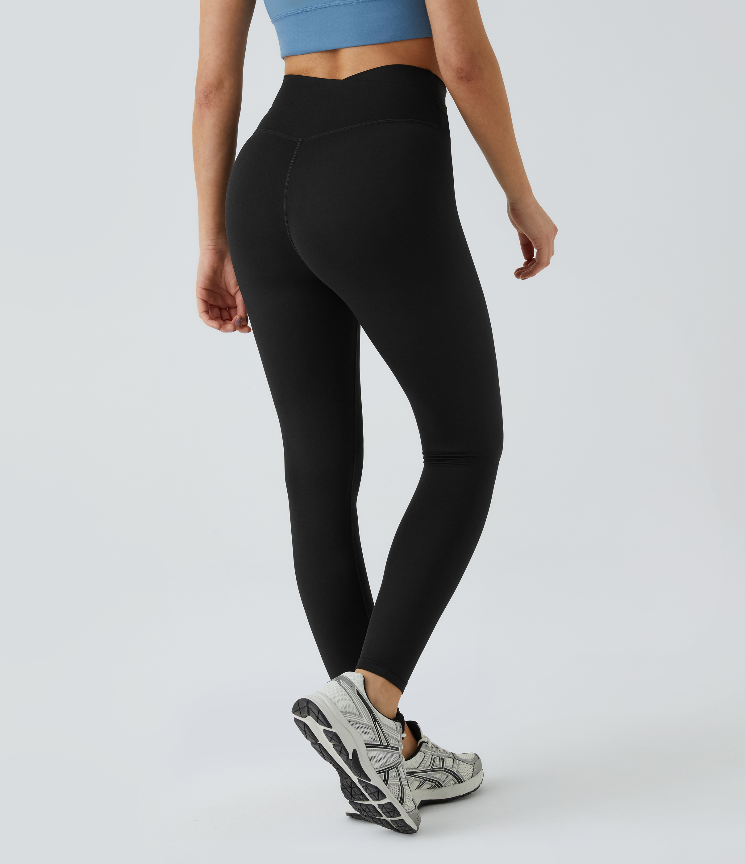 SoftlyZeroCrossover Color Block Leggings-UPF50+