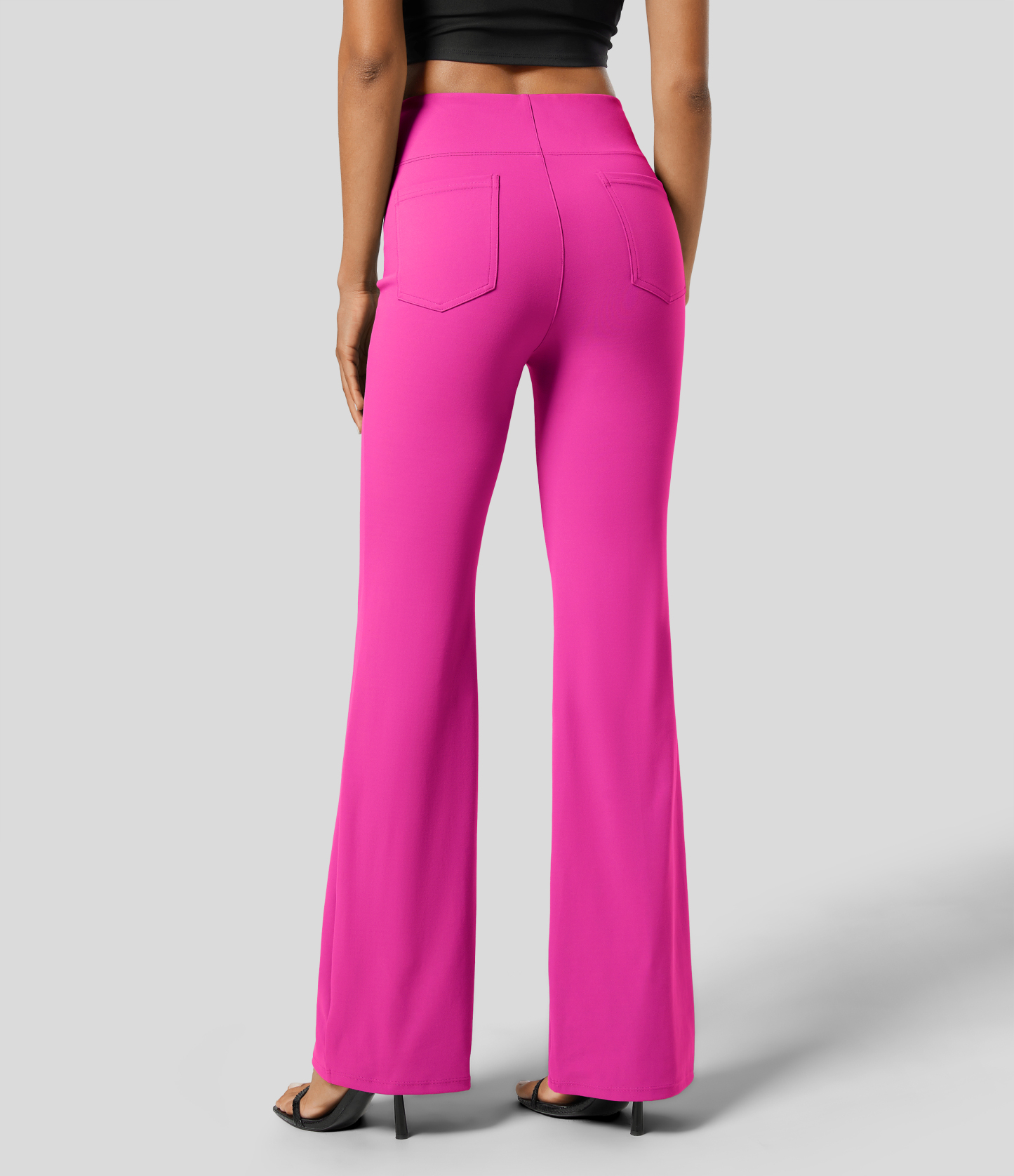 FlexHigh Waisted Back Side Pocket Slight Flare Work Pants
