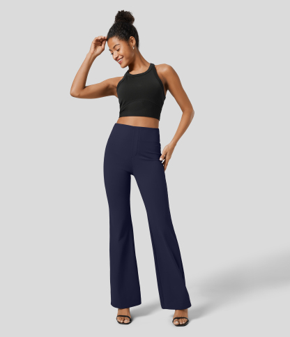 FlexHigh Waisted Back Side Pocket Slight Flare Work Pants