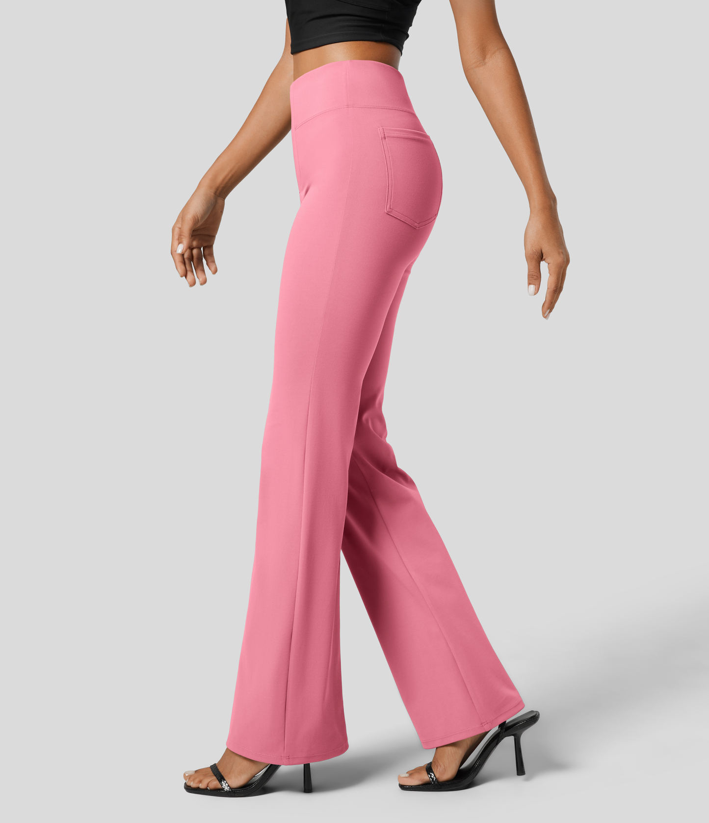 FlexHigh Waisted Back Side Pocket Slight Flare Work Pants