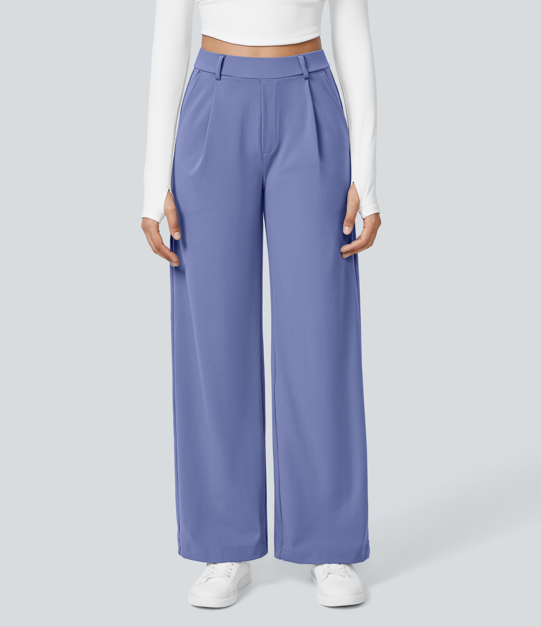 FlexHigh Waisted Pocket Straight Leg Work Pants