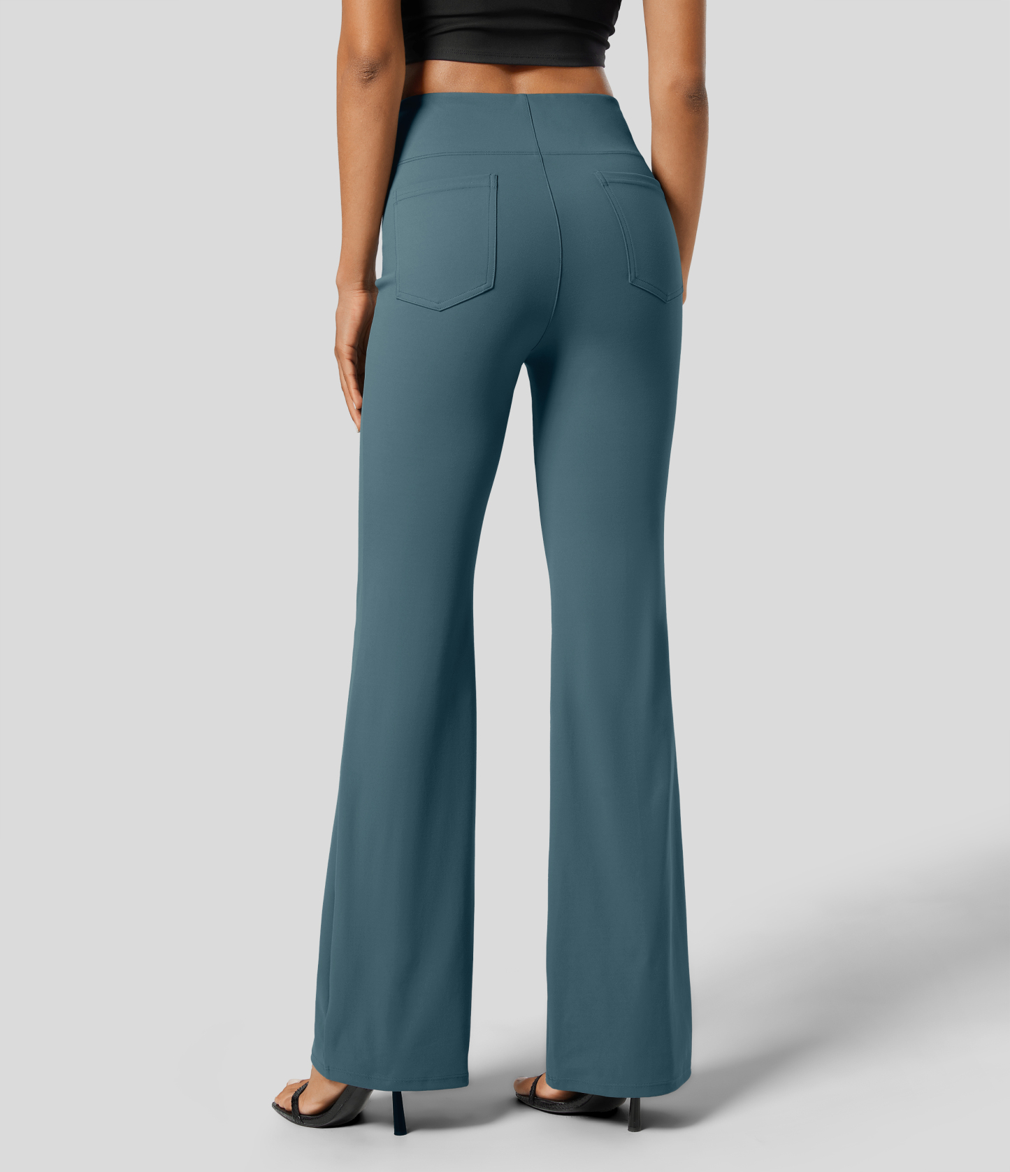 FlexHigh Waisted Back Side Pocket Slight Flare Work Pants
