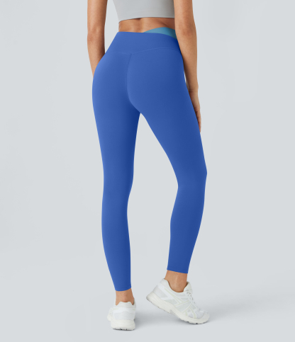 SoftlyZeroCrossover Color Block Leggings-UPF50+