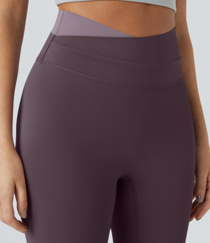 SoftlyZeroCrossover Color Block Leggings-UPF50+