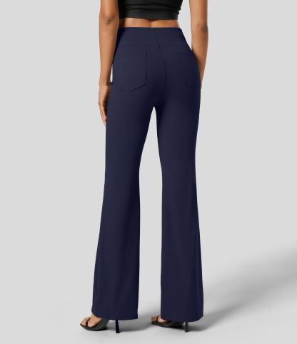 FlexHigh Waisted Back Side Pocket Slight Flare Work Pants