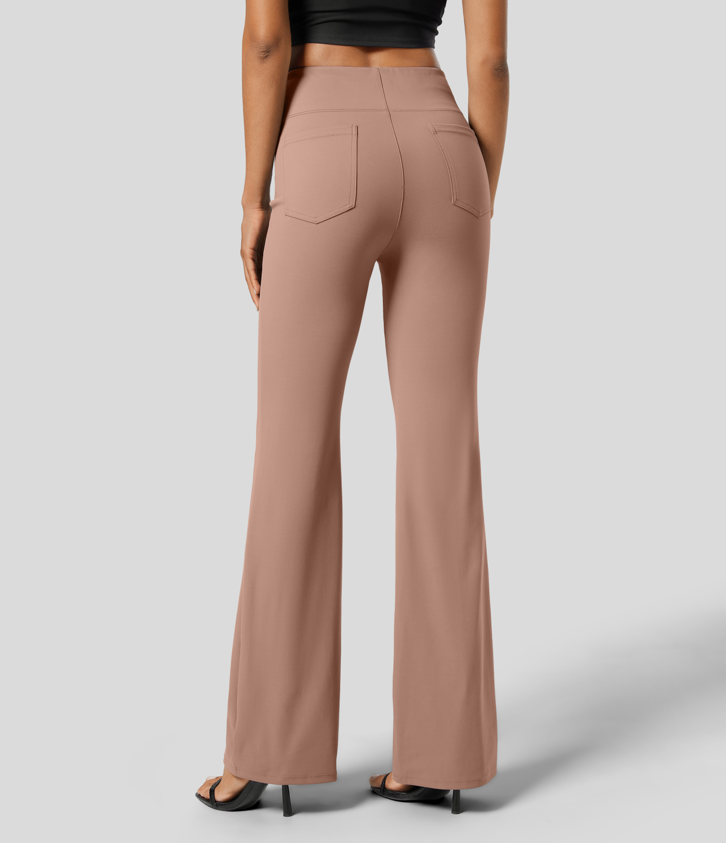 FlexHigh Waisted Back Side Pocket Slight Flare Work Pants