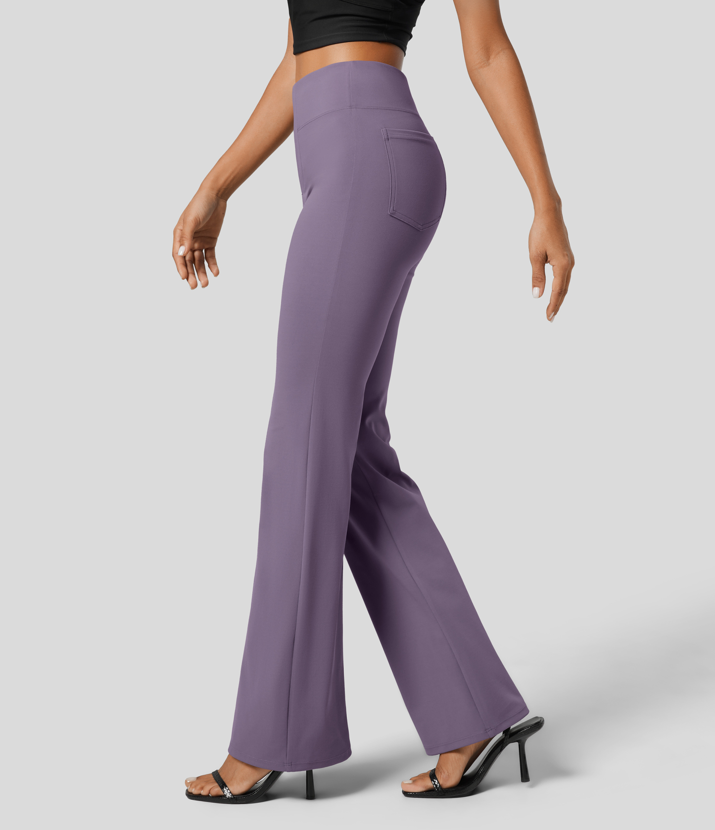 FlexHigh Waisted Back Side Pocket Slight Flare Work Pants