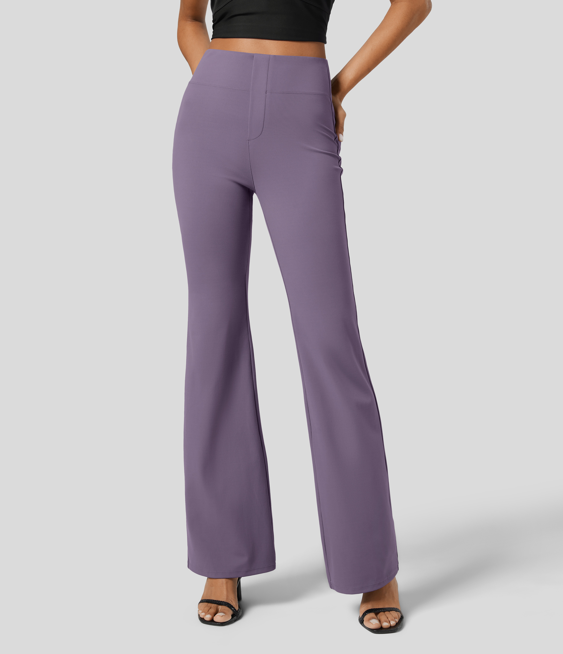 FlexHigh Waisted Back Side Pocket Slight Flare Work Pants