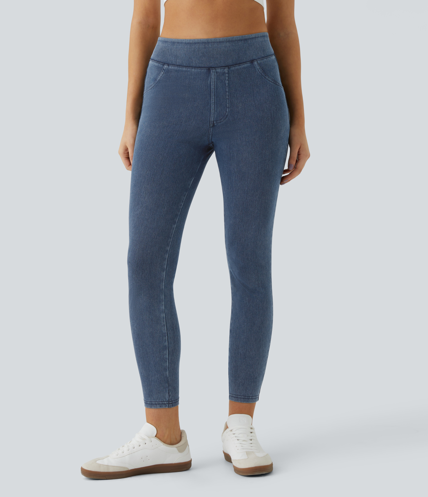 FlexHigh Waisted Pocket Denim Casual Leggings