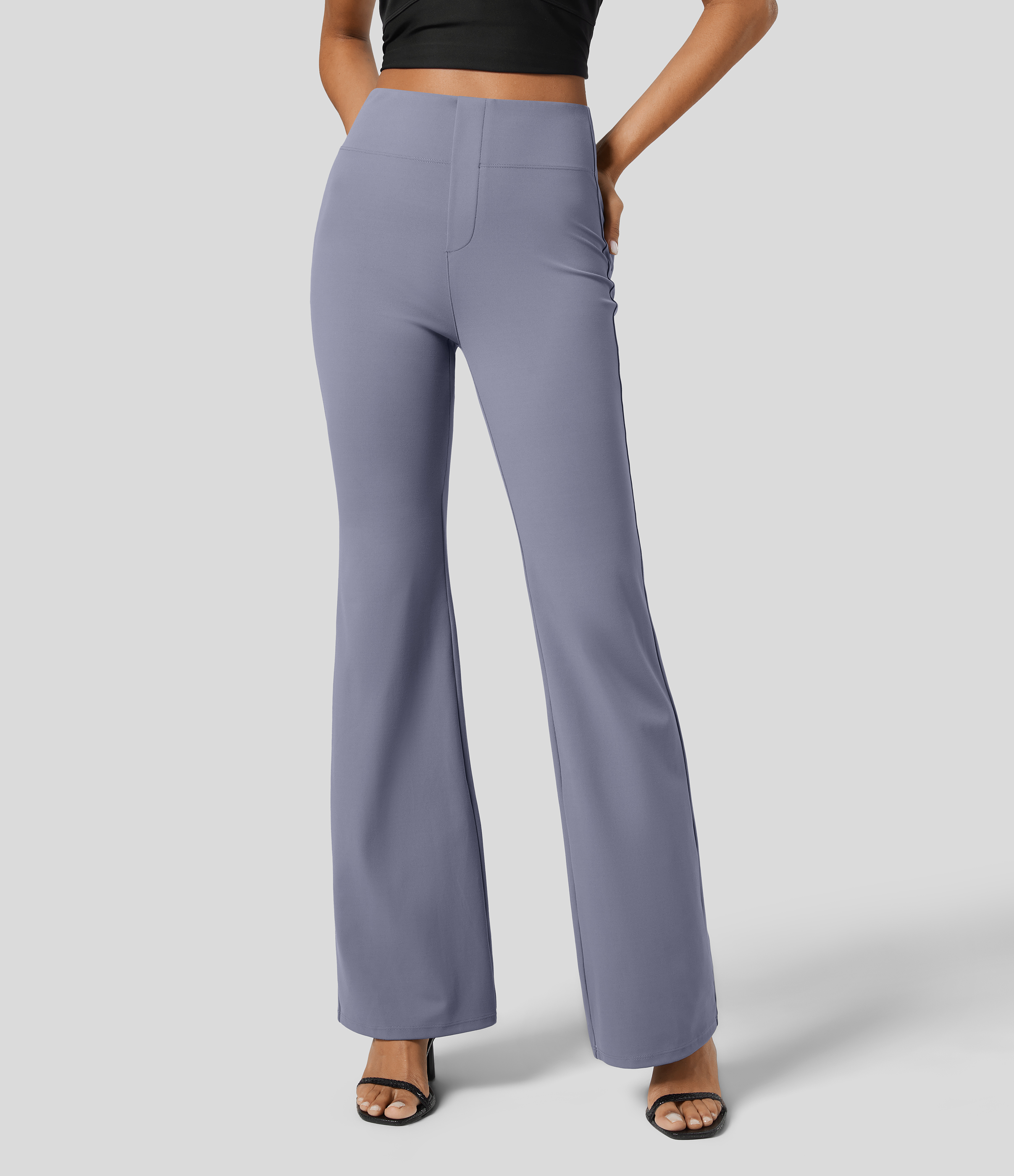 FlexHigh Waisted Back Side Pocket Slight Flare Work Pants