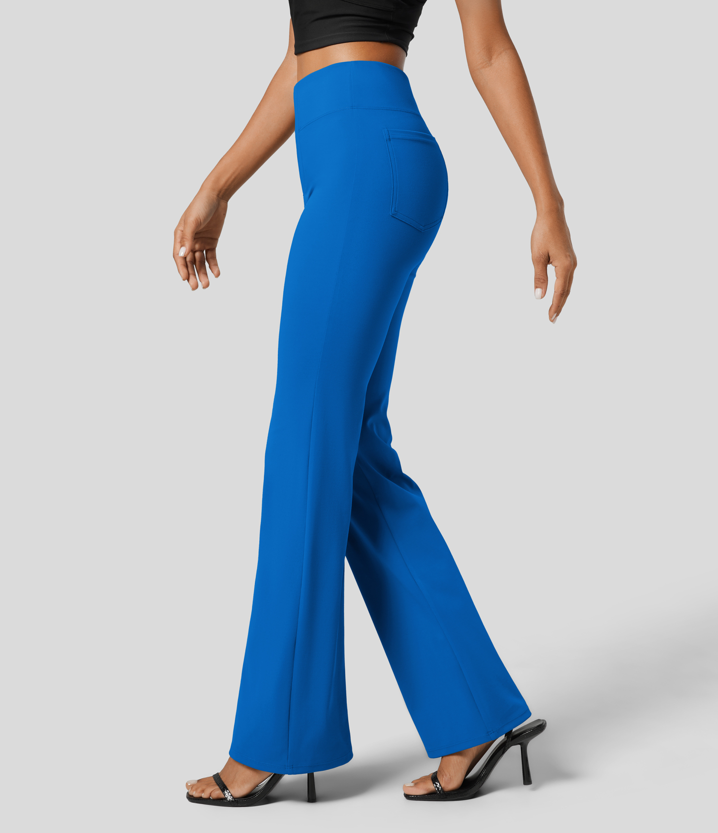 FlexHigh Waisted Back Side Pocket Slight Flare Work Pants