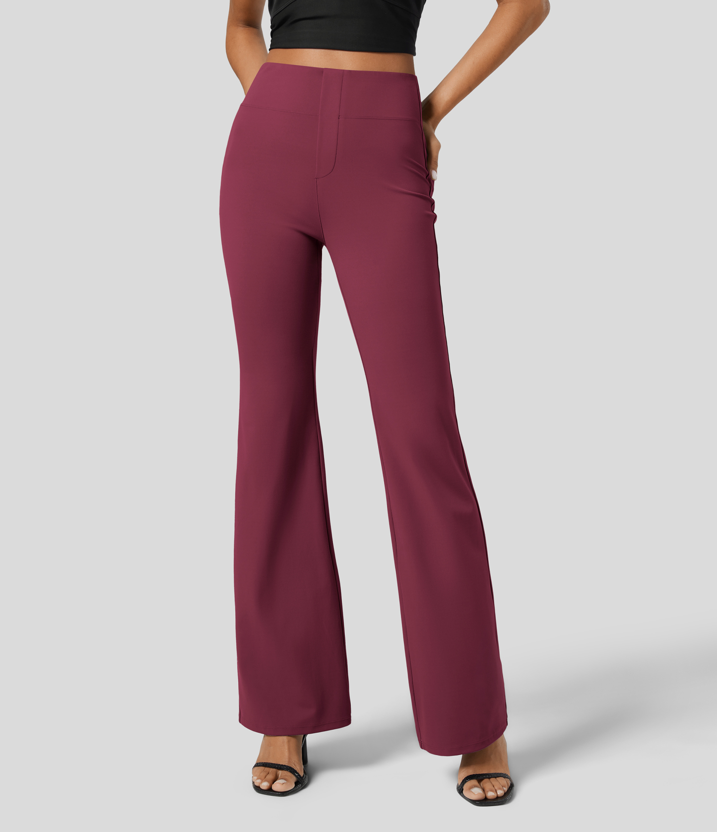 FlexHigh Waisted Back Side Pocket Slight Flare Work Pants