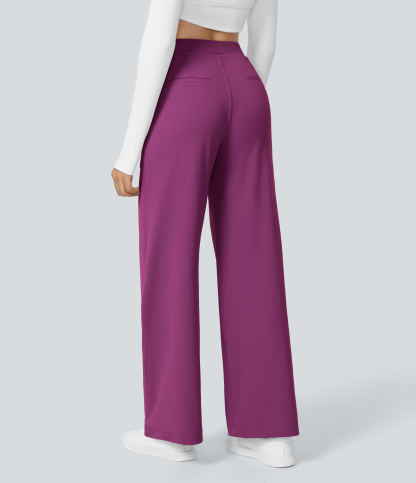 FlexHigh Waisted Pocket Straight Leg Work Pants