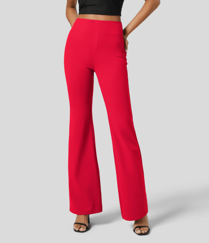 FlexHigh Waisted Back Side Pocket Slight Flare Work Pants