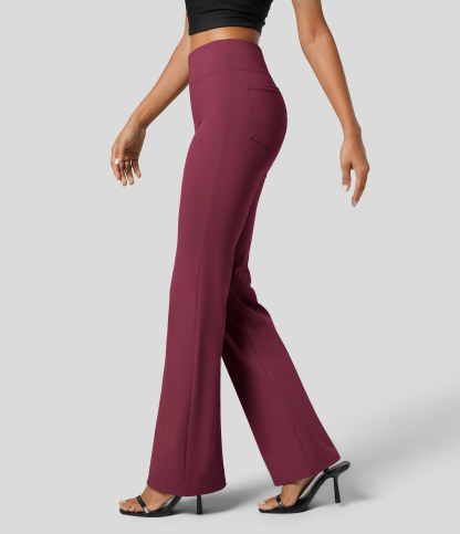 FlexHigh Waisted Back Side Pocket Slight Flare Work Pants