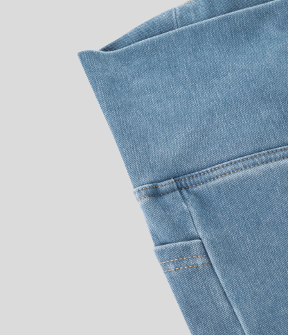 FlexCrossover Pocket Washed Denim Work Leggings